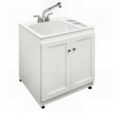 Utility sink with cabinet